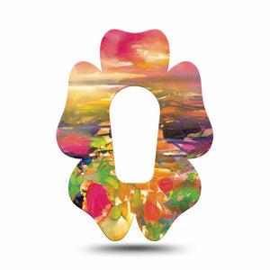 ExpressionMed Fragments From Above Dexcom G6 Flower Shape Tape Single Tape Scattered Fragments, Adhesive Patch Continuous Glucose Monitor Design