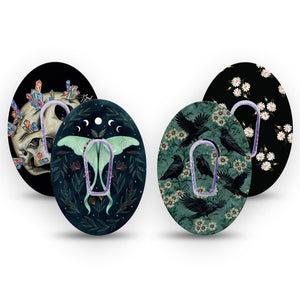 ExpressionMed Gothic Wilderness Dexcom G6, tape and sticker  gothic botanical artwork Waterproof Plaster for Continuous Glucose Monitor