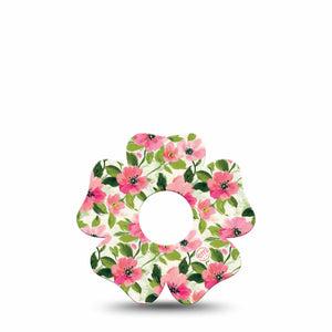 ExpressionMed Painter’s Cosmos Freestyle Libre 3 and Libre 3 Plus Flower, Single Tape watercolor pink garden Decorative Adhesive Tape for CGM