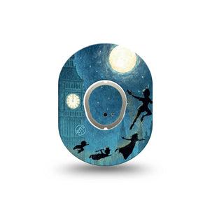 ExpressionMed Starlight Flyers Dexcom G7 and Dexcom Stelo Glucose Biosensor System Mini, Single Tape and Single Sticker london night skyline Waterproof Sensor Cover for CGM