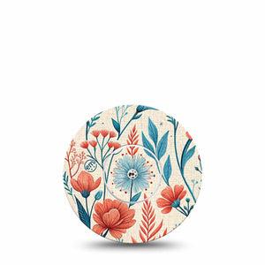 ExpressionMed Desert Wildflower Freestyle Libre, Libre 2 Plus, and Abbott Lingo, Single Tape and Single Sticker Southwest color floral Overlay Patch for CGM