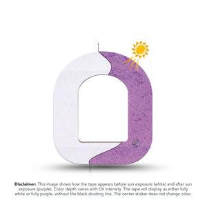 ExpressionMed Solar Violet Omnipod Mini Tape, Single Tape Photochromatic Color Shift, Adhesive Tape Pump Design