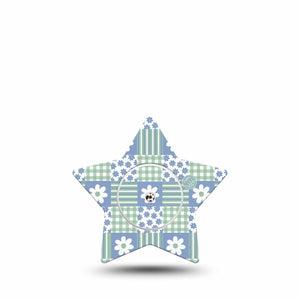ExpressionMed Patchwork Flowers Freestyle Libre, Libre 2 Plus, and Abbott Lingo Star, Single Tape and Single Sticker Mix patterns flowers Patch for CGM