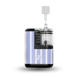 ExpressionMed Blue Stripes Mobi Sticker, Single Sticker White and blue pin stripes Waterproof Sensor Cover For Insulin Pump