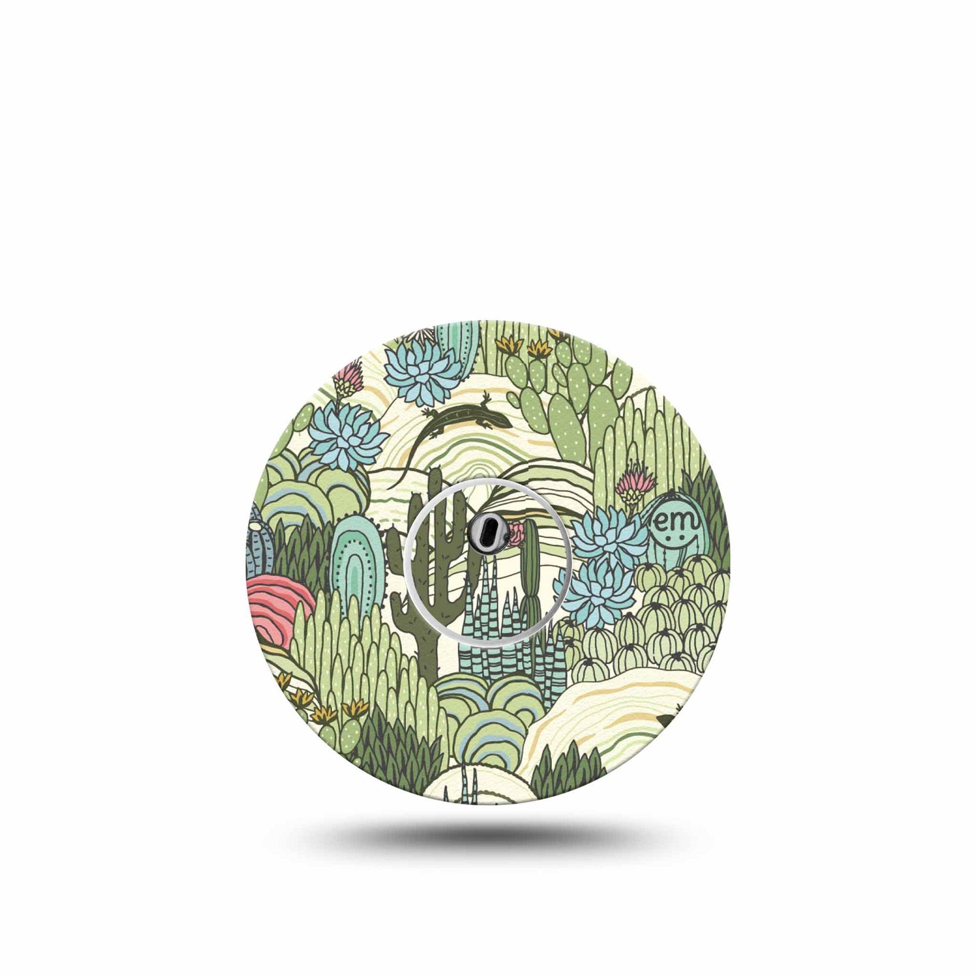 ExpressionMed Cactus Freestyle Libre 3 and Libre 3 Plus Sticker and Tape  Desert Cacti Blooms, Vinyl Sticker and Tape Pairing CGM Design