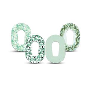 ExpressionMed Pistachio Whirl Variety Pack Dexcom G6 Mini Tape, 4-Pack Tape Variety, Springy Light Green Inspired, Adhesive Tape CGM Design