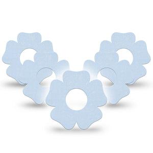 ExpressionMed Light Wash Jeans Infusion Set Flower Shape Tape, 10-Pack Tape Light Wash Blue, Plaster Continuous Glucose Monitor Design