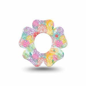 ExpressionMed Spring Flowers Dexcom G7 and Dexcom Stelo Glucose Biosensor System Flower, Single Tape Cheerful floral print Adhesive Tape for CGM