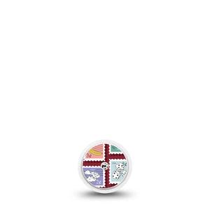 ExpressionMed Postage Stamp Freestyle Libre, Libre 2 Plus, and Abbott Lingo Sticker, Single Sticker Fun postage stamps Decorative Patch for Continuous Glucose Monitor