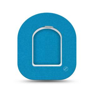 ExpressionMed Teal Omnipod Mini Tape, Single Tape and Single Sticker Color Sample Inspired, Adhesive Tape Pump Design