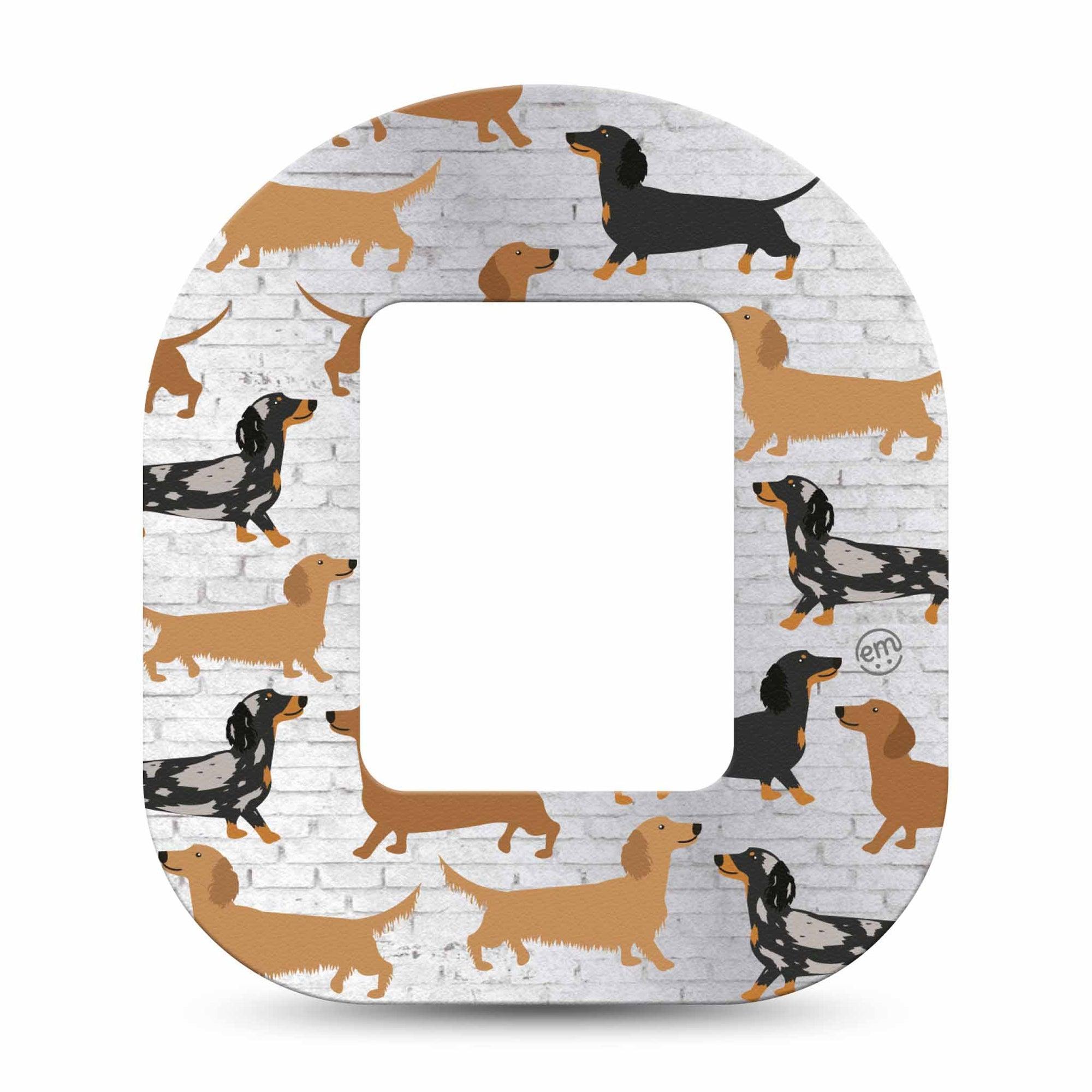 ExpressionMed Dancing Dachshunds Tandem Mobi Single Tape long short puppies Pump Adhesive patch Design
