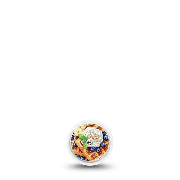 ExpressionMed Breakfast Freestyle Libre, Libre 2 Plus, and Abbott Lingo Sticker, Single Sticker Blueberry waffles Decorative Patch for Continuous Glucose Monitor