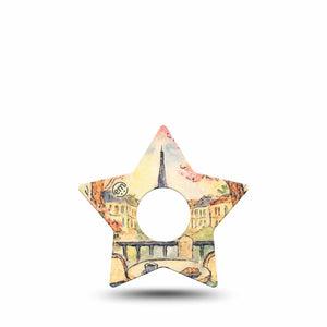 ExpressionMed Café Terrace Freestyle Libre 3 and Libre 3 Plus Star, Single Tape French painting inspired Best Covers for CGM