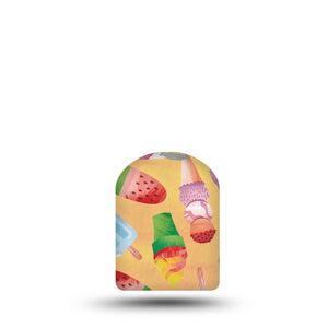 ExpressionMed Popsicle Stand Pod Full Wrap Sticker Pod Full Wrap Sticker Single Sticker Orange Variety Ice Cream Decorative Decal Pump design