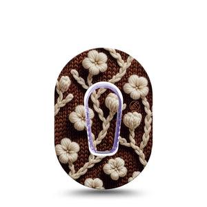 ExpressionMed Cozy Sweater Dexcom G6 Mini Tape, Single Tape and Single Sticker Autumn Knit Inspired, Adhesive Tape CGM Design