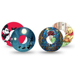 ExpressionMed Fairytale Freestyle Libre 3 and Libre 3 Plus, 4-Pack Tape mickey mouse fantasy design Best Covers for CGM