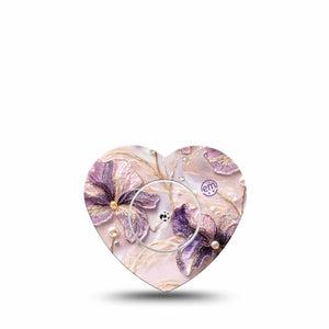 ExpressionMed Pink Pearls Freestyle Libre, Libre 2 Plus, and Abbott Lingo Heart, Single Tape and Single Sticker Gold and pearl petals inspired Decorative Adhesive Tape for CGM