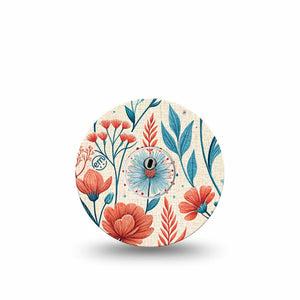 ExpressionMed Desert Wildflower Freestyle Libre 3 and Libre 3 Plus, Single Tape and Single Sticker Southwest color floral Accessories for Continuous Glucose Monitor