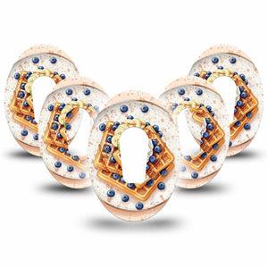 ExpressionMed Breakfast Dexcom G6, 5-Pack Blueberry waffles Best Covers for CGM