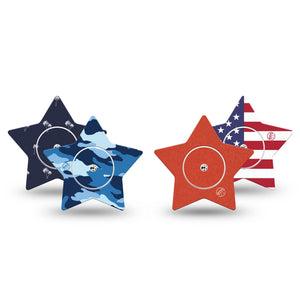 ExpressionMed USA Basics Freestyle Libre, Libre 2 Plus, and Abbott Lingo Star, tape and sticker  classic usa colors Waterproof Sensor Cover for CGM