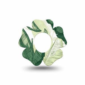 ExpressionMed Palm Leaf Dexcom G7 and Dexcom Stelo Glucose Biosensor System Flower, Single Tape Shady and sunny leaves Adhesive Tape for CGM