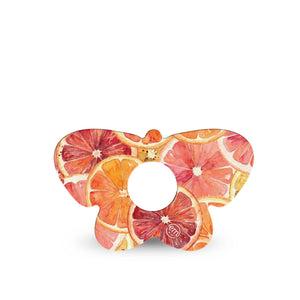 ExpressionMed Oranges Freestyle Libre 3 and Libre 3 Plus Butterfly, Single Tape Watercolor citrus Waterproof Adhesive Tape for CGM