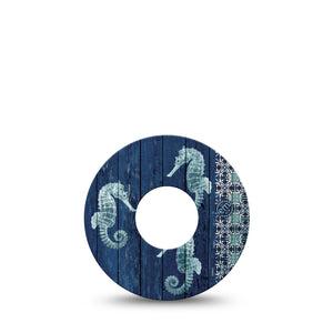 ExpressionMed Seahorse Infusion Set, 5-Pack sea life graphic Decorative Patch For Insulin Pump
