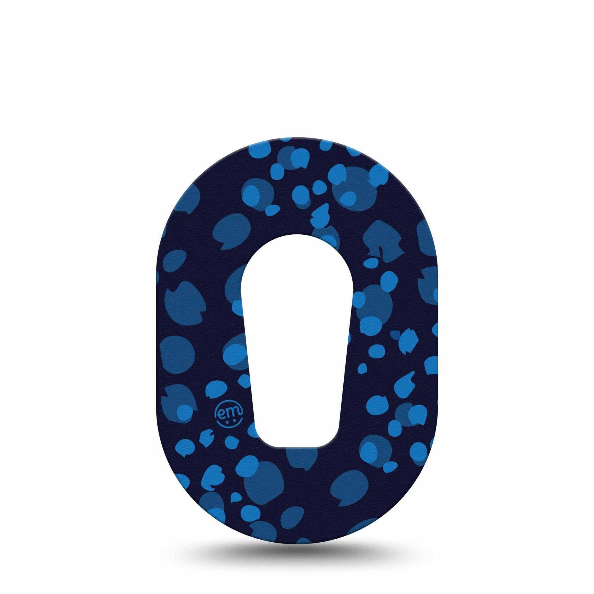 ExpressionMed Blue Drops Dexcom G6 Mini Tape, Single Tape Blue Toned Droplets, Adhesive Tape CGM Design