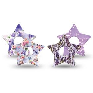 ExpressionMed Garden Party Freestyle Libre 3 and Libre 3 Plus Star, 4-Pack Tape Fresh florals and deserts Decorative Adhesive Tape for Continuous Glucose Monitor