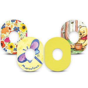 ExpressionMed Soft Sunshine Variety Pack Dexcom G7 Tape, Dexcom Stelo Glucose Biosensor System, 4-Pack Tape Variety, Pastel Light Yellow Shades, Overlay Tape CGM Design