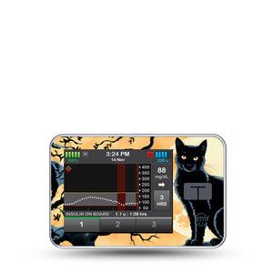 ExpressionMed Spooky Black Cat Tandem T-Slim Sticker, Single Sticker Only Cute Eerie Cat, Vinyl Decoration Pump Design