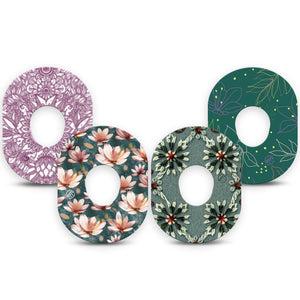 ExpressionMed Sage Petals Variety Pack Dexcom G7 Tape, Dexcom Stelo Glucose Biosensor System, 4-Pack Tape Variety, Sage and Lavender Inspired, Overlay Tape CGM Design