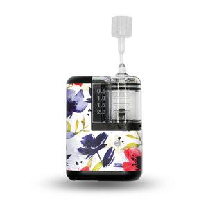 ExpressionMed Red White & Blue Flowers Tandem Mobi Sticker Single Sticker Only Colorful Florals Vinyl Decoration Pump Design