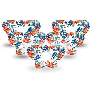 ExpressionMed Joyful Wreath Freestyle Libre 3 Butterfly Shape Tape 5-Pack Tape Happy Inspiring Wreath, Overlay Patch CGM Design
