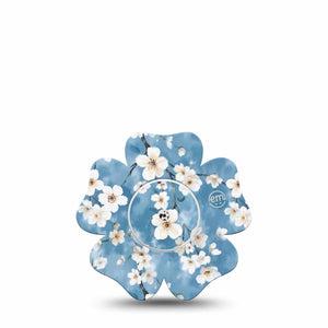 ExpressionMed Cherry Blossom Freestyle Libre 2 and Libre 2 Plus Flower Shape Tape, Abbott Lingo, Single Tape and Single Sticker Elegant Cherry Blossom Tree, Plaster CGM Design