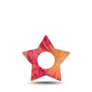 ExpressionMed Ruffles Infusion Star, 5-Pack Ruffle floral inspired Waterproof Adhesive Tape For Insulin Pump