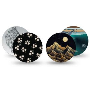 ExpressionMed Wild & Wonder Variety Pack Dexcom G7 Overpatch, Dexcom Stelo Glucose Biosensor System, 4-Pack Tape Variety, Nature Peaks and Animals, Overlay Tape CGM Design