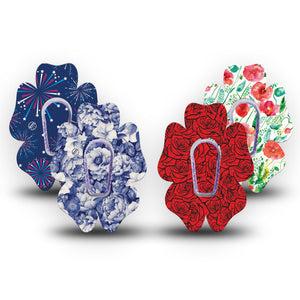 ExpressionMed Heritage Floral Dexcom G6 Flower, tape and sticker  heritage flower pattern Decorative Patch for CGM