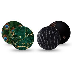 ExpressionMed Velvet Royale Variety Pack Freestyle Libre 3 and Libre 3 Plus Overpatch 4-Pack  Tape Variety Eyecatching Textile Inspired, Adhesive Patch CGM Design