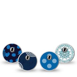 ExpressionMed Barbie Splash Variety Pack Freestyle Libre 3 Sticker, 4-Pack Sticker Variety Fun Hypnotic Shapes, Decorative Decal CGM Design