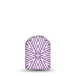 ExpressionMed Solar Violet Omnipod Full Wrap Center Sticker, Single Sticker Only UV-Activated Purple, Vinyl Decoration Pump Design