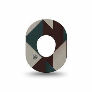 ExpressionMed Timberline  Dexcom G7 and Dexcom Stelo Glucose Biosensor System Mini, Single Tape Woodsy color palette Waterproof Plaster for CGM