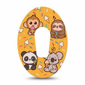 ExpressionMed Ice Cream Buddies Dexcom G6 Tape, Single Tape Sweet Treats, Plaster Continuous Glucose Monitor Design