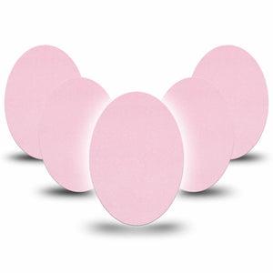 ExpressionMed Baby Pink Medtronic Guardian Enlite Universal Oval, 5-Pack Tape Light Cute Pink, Plaster CGM Design