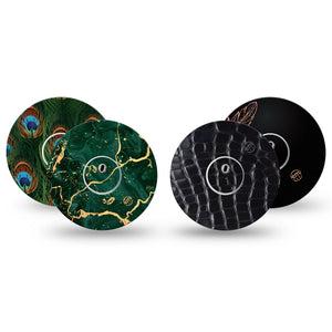 ExpressionMed Velvet Royale Variety Pack Freestyle Libre 3 and Libre 3 Plus Sticker and Tape  Contemporary Textile Vibes, Vinyl Sticker and Tape Pairing CGM Design