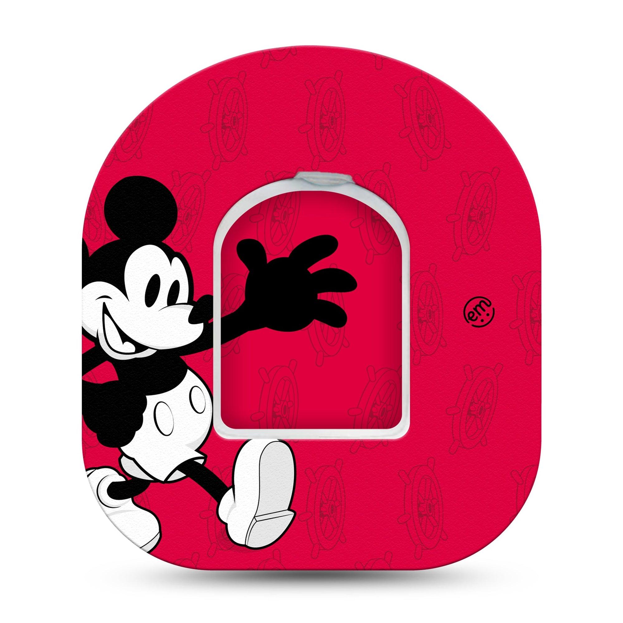 ExpressionMed Magical Mouse Omnipod Tape Single Tape and Single Sticker Nostalgic Mickey From Disney Adhesive Patch Pump Design