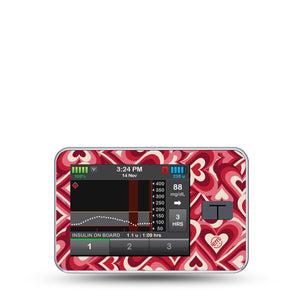 ExpressionMed Valentine Hearts Tandem T-Slim Sticker Single Sticker Only 3D Heart Burst Inspired, Vinyl Decoration Pump Design