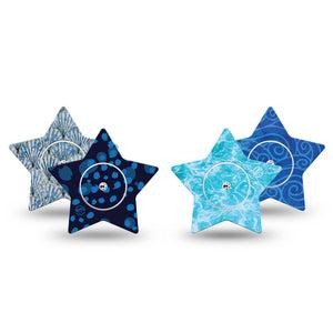 ExpressionMed Coastal Blues Freestyle Libre, Libre 2 Plus, and Abbott Lingo Star, tape and sticker  beach inspired pattern Waterproof Sensor Cover for CGM