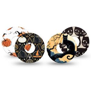 ExpressionMed Pumpkin Paws Variety Pack Freestyle Libre 3 and Libre 3 Plus Tape, 4-Pack Tape Variety, Fall Time Inspired, Adhesive Tape Continuous Glucose Monitor Design