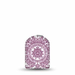 ExpressionMed Burgandy Floral Pod Full Wrap Sticker Pod Full Wrap Sticker Single Sticker Purple geo inspired floral design Vinyl Decoration  Pump design